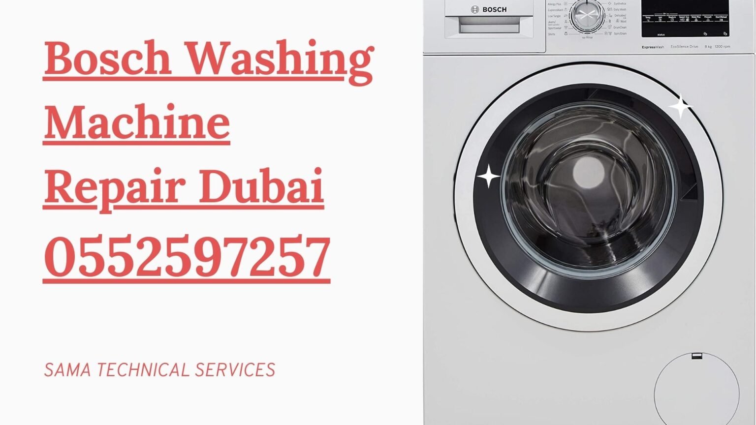 Bosch Washing Machine Repair Dubai 0552597257